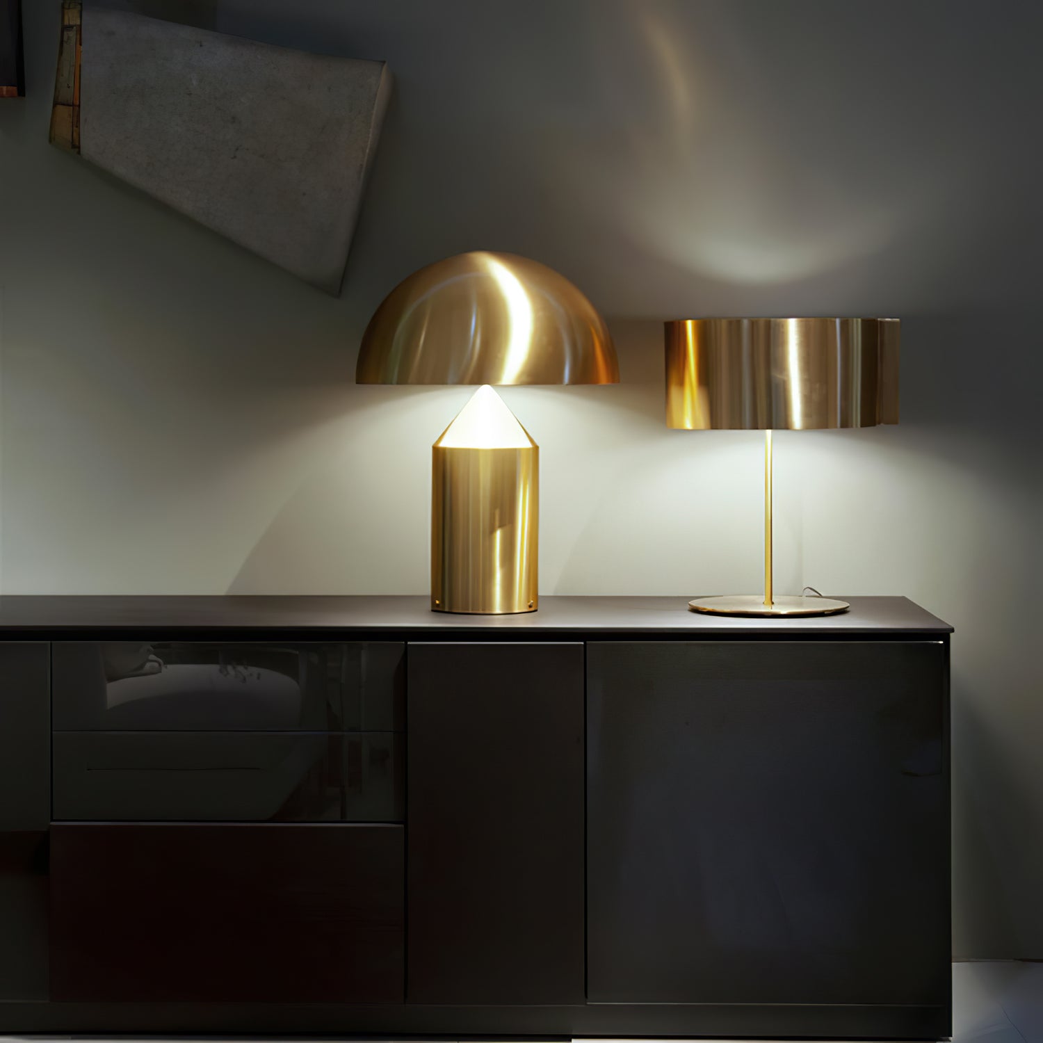 Atollo Metal Table Lamp - Modern LED Desk Lamp for Home & Office, Dimmable Lighting for Bedroom, Living Room, and Study