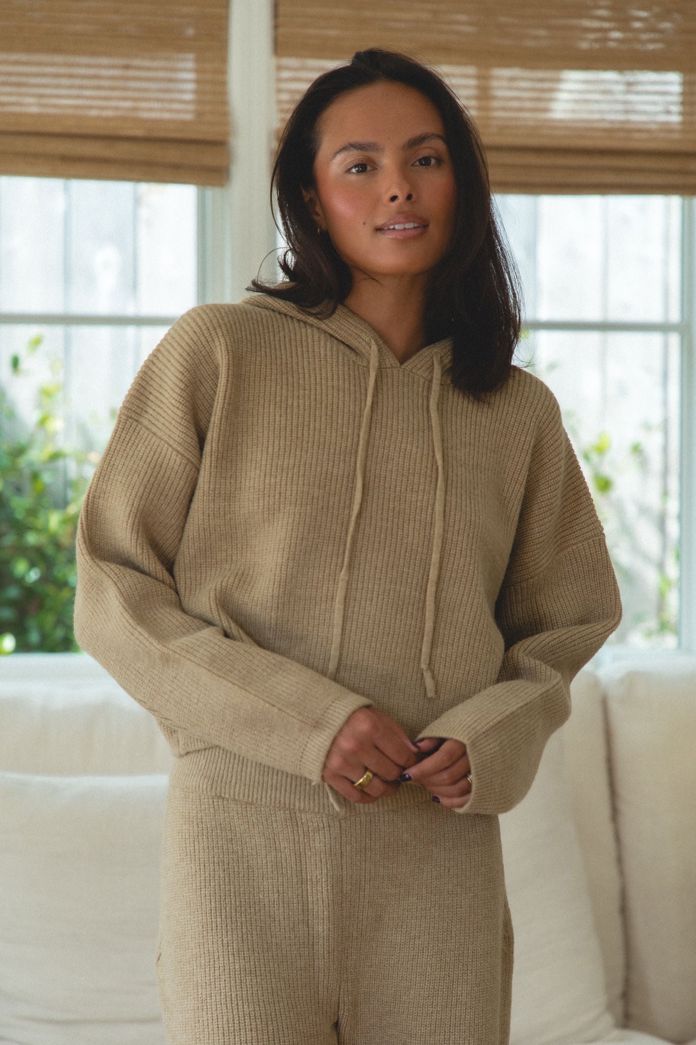 Autumn Wave Knit Sweater Hoodie Top - Cozy Women's Pullover for Fall Fashion | Perfect for Casual Outings, Coffee Dates & Weekend Relaxation