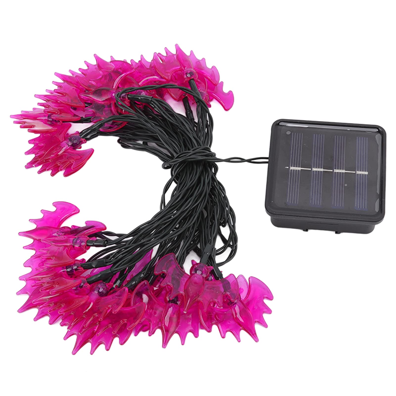 Demeras Solar String Lights - 21.3ft Waterproof Outdoor Halloween Decorations with Warm White LED Bulbs for Garden, Patio, Party, and Holiday Events