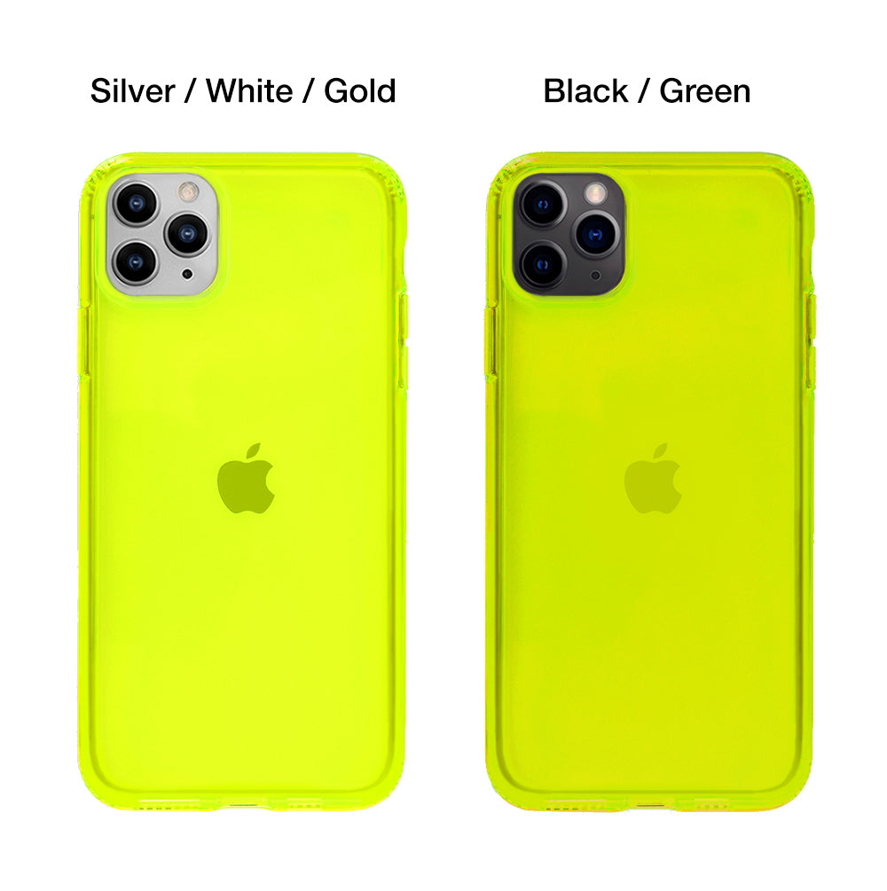 Neon Yellow Clear iPhone Case - Shockproof & Slim Protective Cover for iPhone [Model] - Perfect for Outdoor Activities, Sports & Daily Use