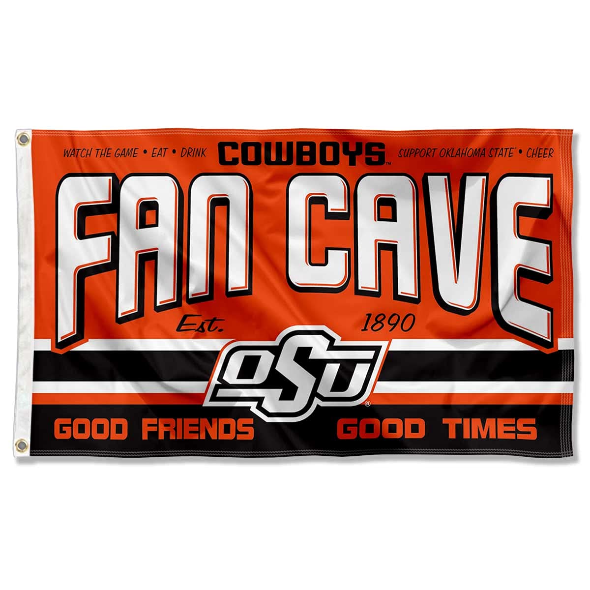 Oklahoma State Cowboys Fan Man Cave Banner Flag - College Football Decor for Game Room, Tailgate Party & Sports Bar | OSU Cowboys Team Spirit Wall Hanging