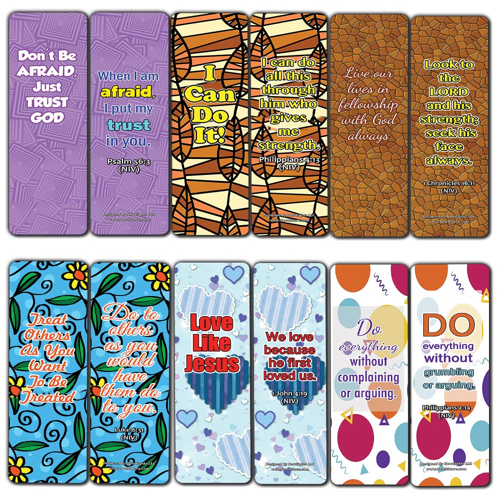 Inspirational Bible Verse Bookmarks for Kids - 30 Pack - Perfect for Easter, Christmas & Sunday School Gifts