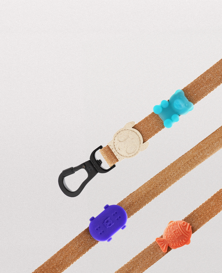 Zee.Pinz Cassette Charms for Flat Tape Dog Collars and Leashes - Stylish Pet Accessories for Daily Walks & Outdoor Adventures
