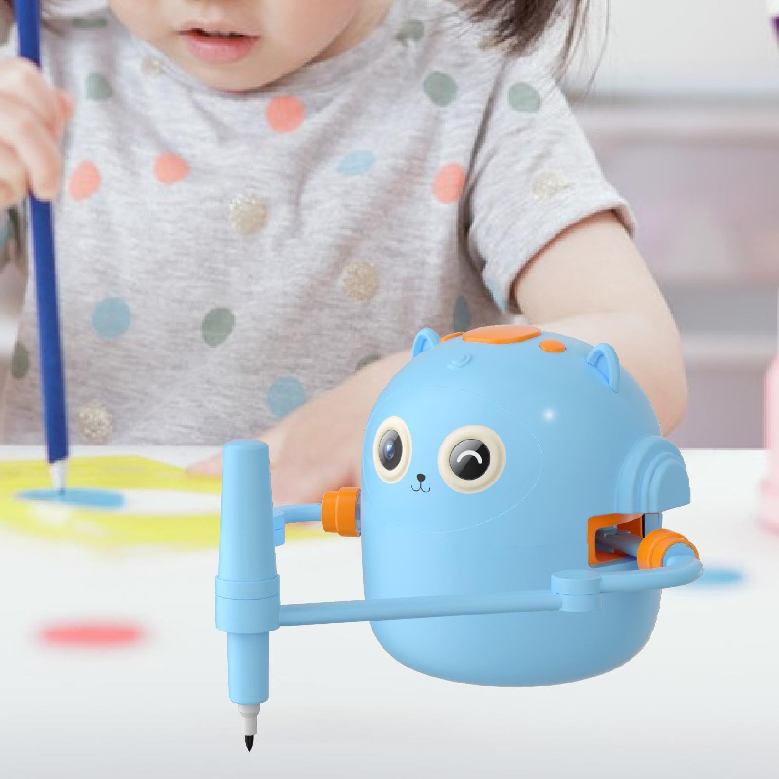 Educational Drawing Robot for Kids with 100 Drawing Cards & 2 Pens - STEM Learning Toy for Creative Play, Perfect for Home & Classroom Activities (Blue)