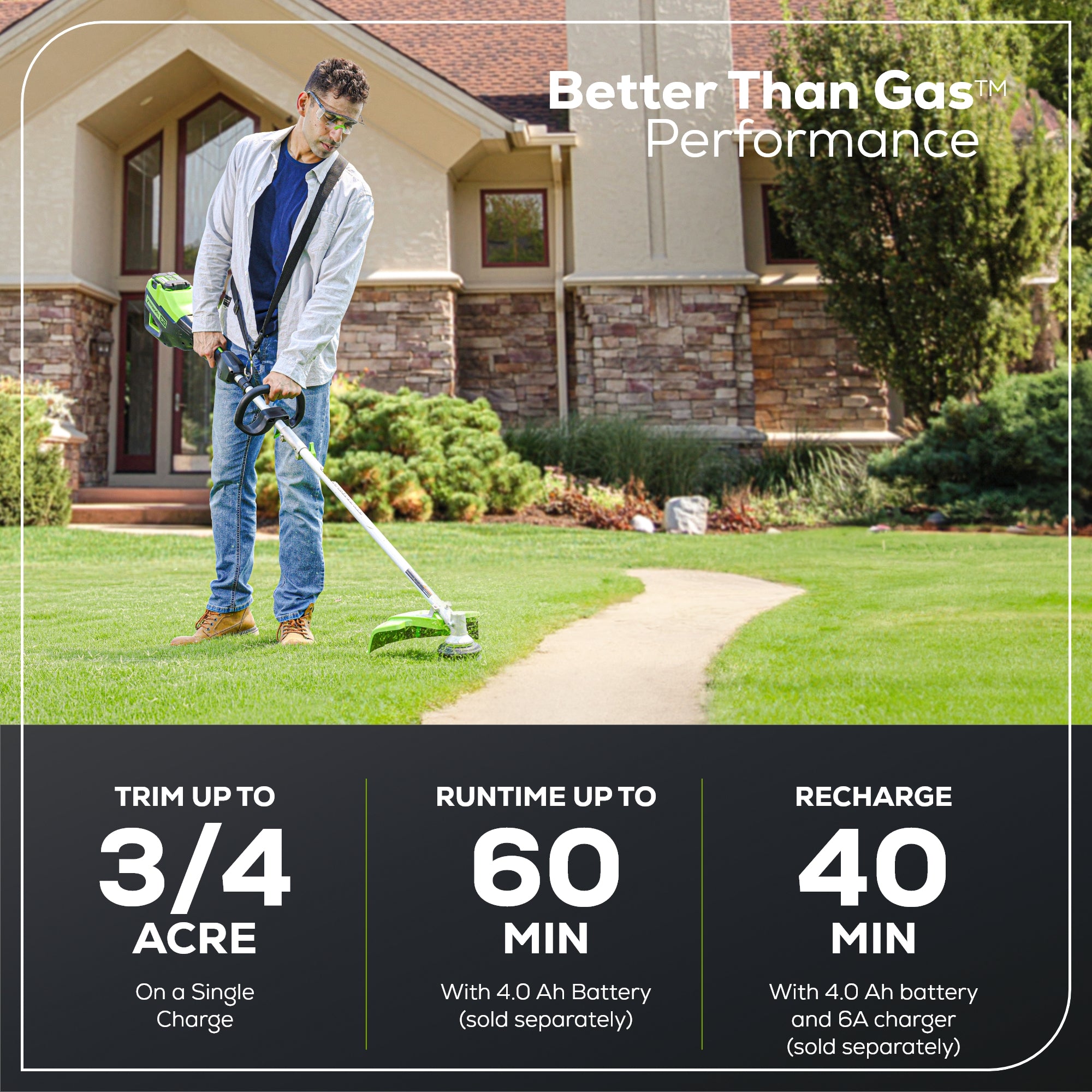 80V 16-Inch Cordless Battery String Trimmer with Attachment Capability (Tool Only) - Perfect for Lawn Edging, Weed Control & Yard Maintenance