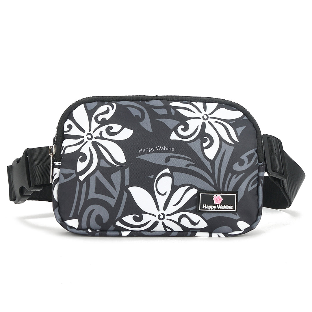 Jenna Tiare Infinity Black Belt Bag - Stylish and Functional Waist Pack for Travel, Running, and Everyday Use