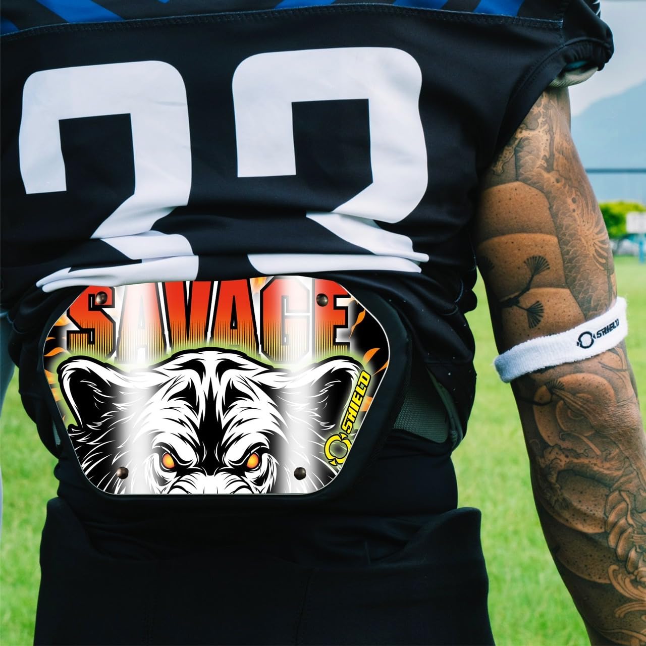 O Shield Football Back Plate - Wild & Animal Series for Enhanced Protection | Durable Football Backplate for Youth & Adult Players | Ideal for Training, Games & Safety Gear