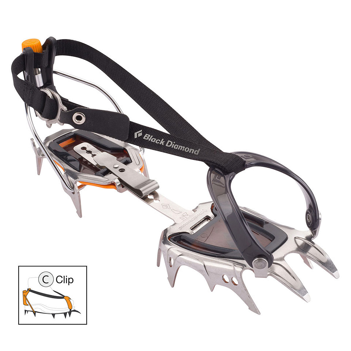 Black Diamond Serac Clip Crampons - Lightweight Ice Climbing Crampons for Mountaineering & Glacier Travel - Perfect for Alpine Adventures and Winter Hiking
