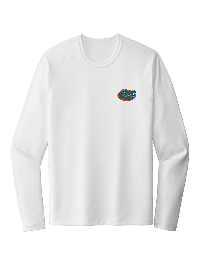 Florida Gators Men's Long Sleeve Beach T-Shirt - UFP 106 - White - Officially Licensed NCAA Fan Apparel for Game Day, Tailgating & Outdoor Activities