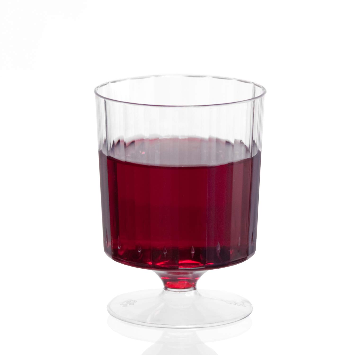 Elegant Plastic Wine Stem Glasses - 8 oz Clear Disposable Cups for Parties, Weddings & Events (Case of 240) - Perfect for Cocktail Receptions, Banquets & Upscale Gatherings