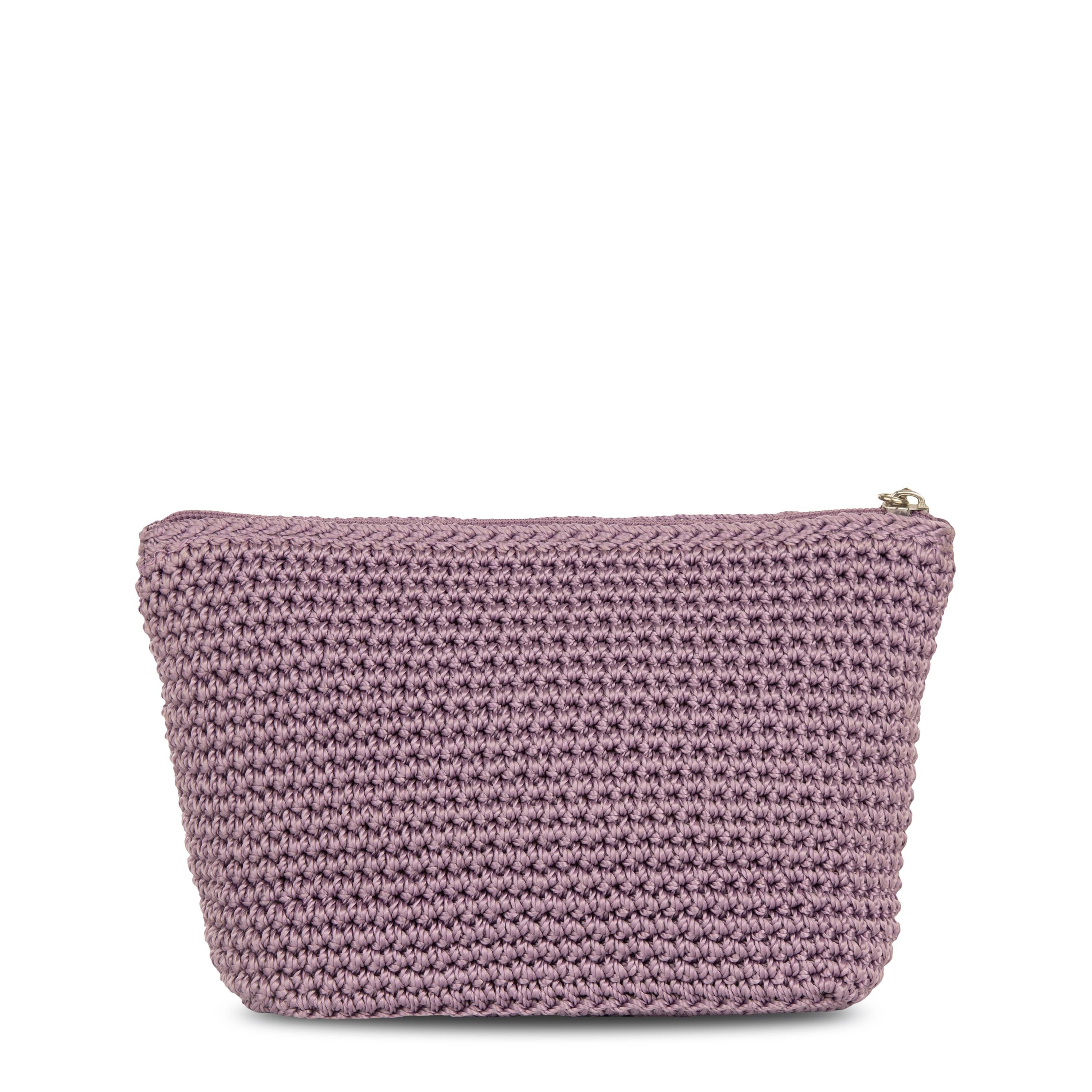 Handmade Crochet Essential Pouch - Heather Gray - Perfect for Travel, Makeup & Daily Essentials Storage