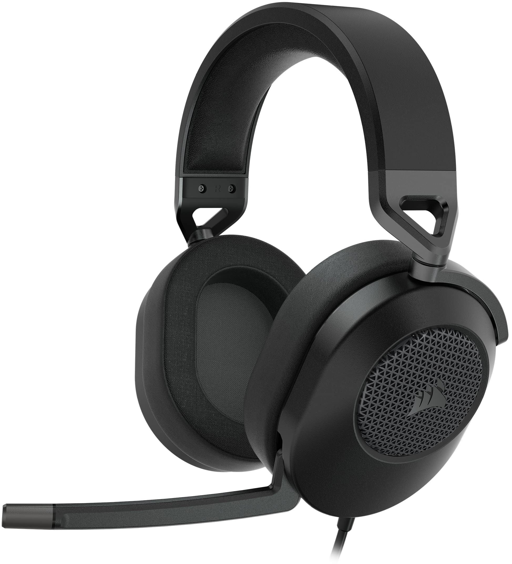 CORSAIR HS65 SURROUND Wired Gaming Headset with Dolby Atmos & SoundID – Multiplatform Compatible (PC, Mac, PS5, PS4, Xbox, Switch, Mobile) – Carbon Black – Perfect for Competitive Gaming & Immersive Entertainment
