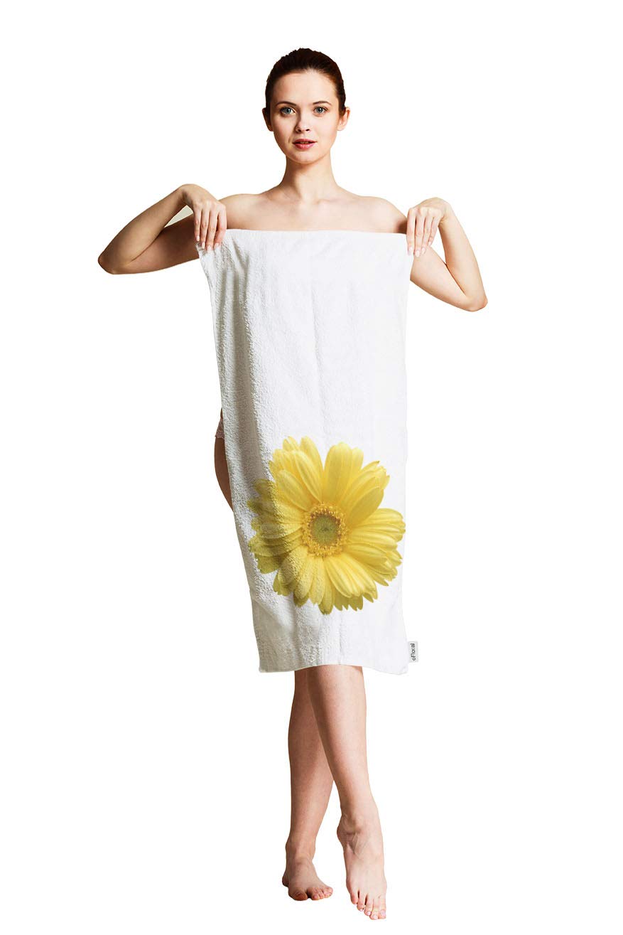 oFloral Sunflower Hand Towels - Soft, Comfortable & Super Absorbent Bath & Kitchen Towels (15x30 Inches) - Perfect for Bathroom, Kitchen, Spa, Gym & Yoga