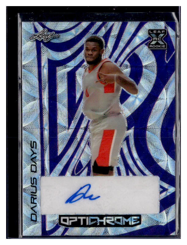 2022 LEAF OPTICHROME BASKETBALL CARD - Darius Days AUTO #BA DD1 /5 - Rare Collectible for Sports Memorabilia & Basketball Fans