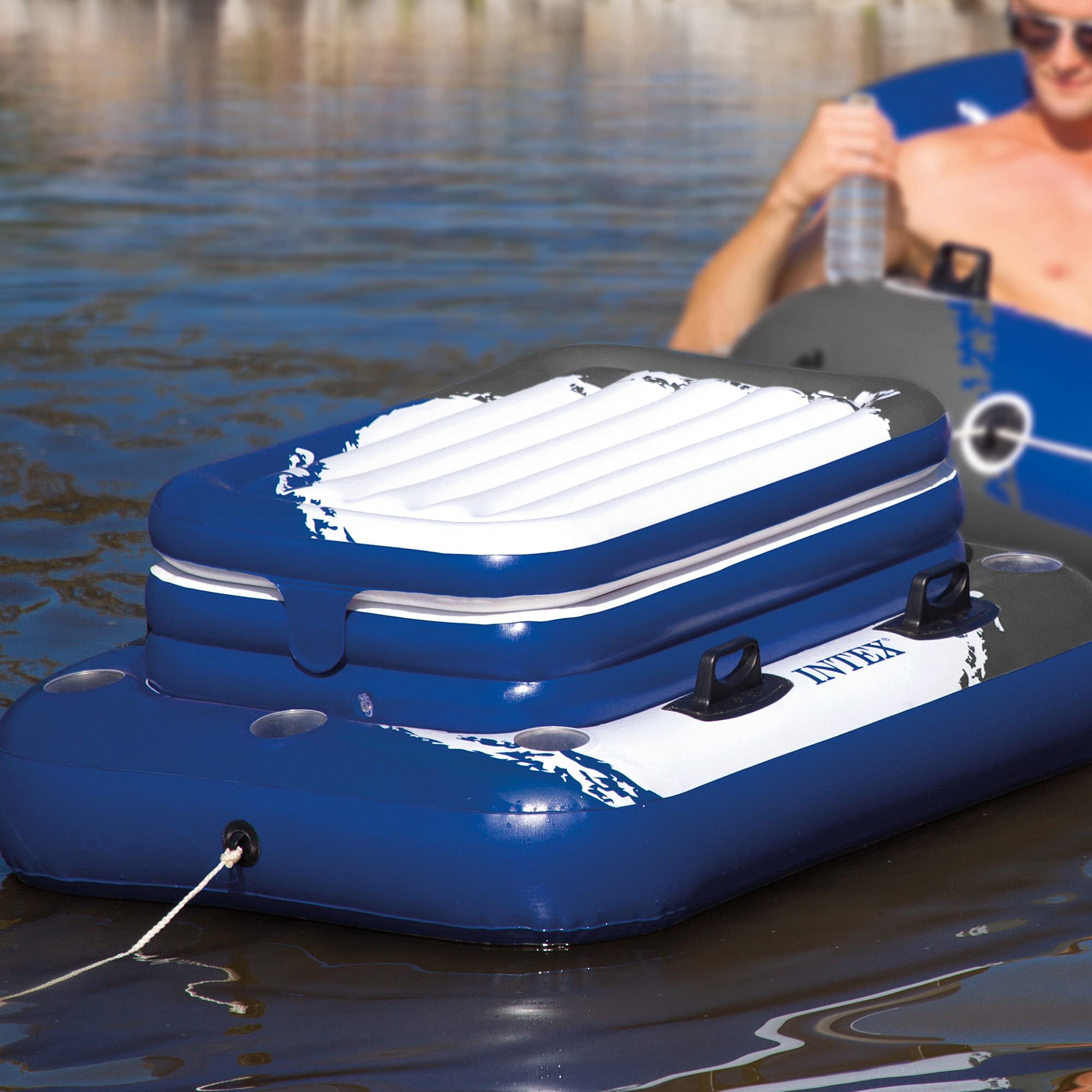 **Intex 72-Can Beverage Cooler with 2-Person & 1-Person Tube Float (2-Pack) – Perfect for Pool Parties, Beach Outings, and Summer Fun**