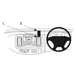 ClicOn No Holes Center Dash Mount for Renault Traffic (2002-2010) - Secure Phone Holder for Hands-Free Driving & GPS Navigation