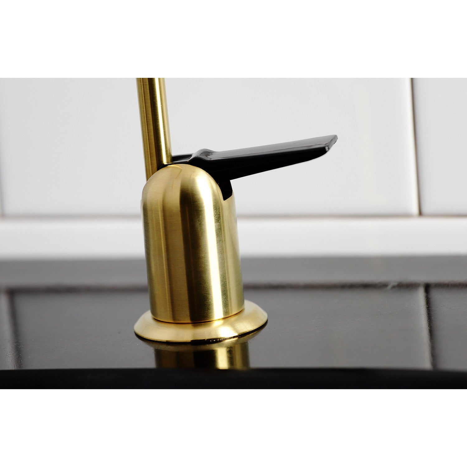 Americana K6197 Single Handle 1 Hole Deck Mount Water Filtration Faucet in Brushed Brass - Premium Filtered Drinking Water Faucet for Kitchen Sink, Countertop & Bar Use