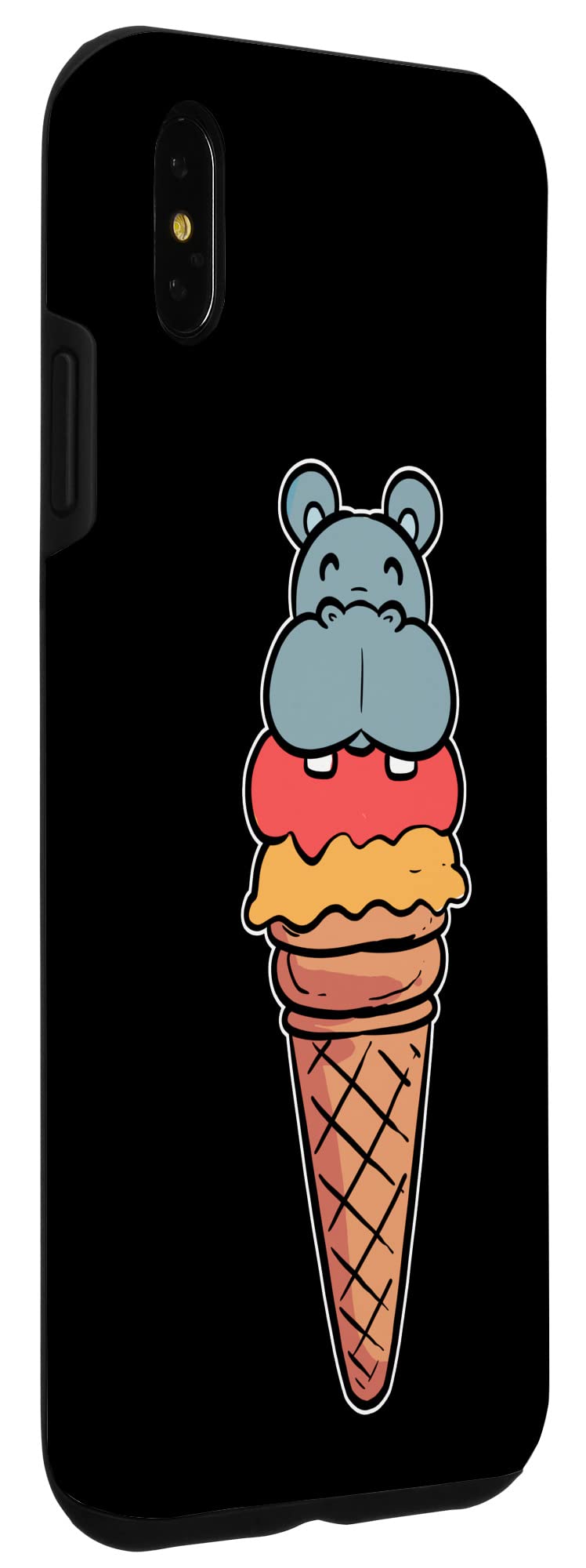 iPhone XS Max Case - Hippo Ice Cream Sweetooth Design | Durable Protective Cover for Everyday Use, Work & Travel