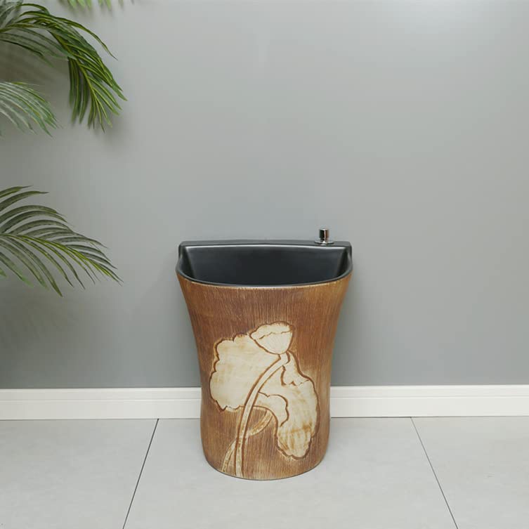 Ceramic Mop for Pool, Balcony, Bathroom & Household Use - Compact Size for Indoor & Outdoor Cleaning with One-Key Drainage | Perfect for Courtyards, Washing Basins & Multi-Surface Mopping