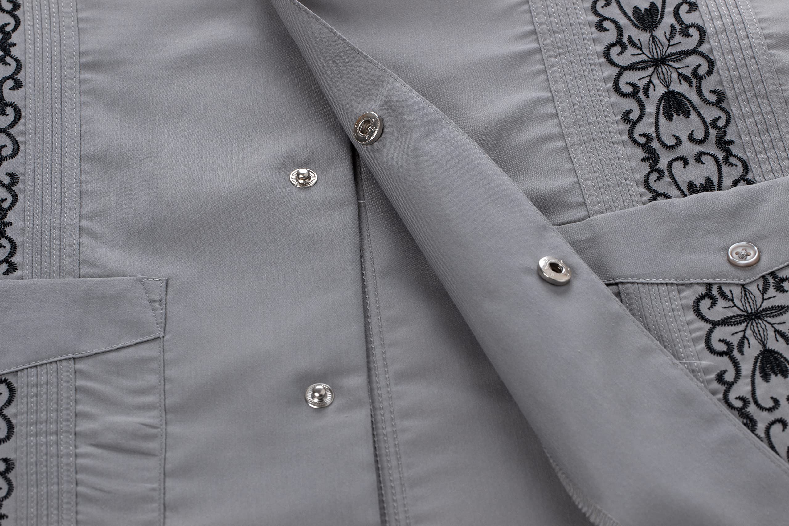 Men's Guayabera Shirts - Short Sleeve Casual Button Down Shirts for Summer | Breathable Linen Blend, Relaxed Fit | Perfect for Beach Weddings, Vacations & Tropical Outings