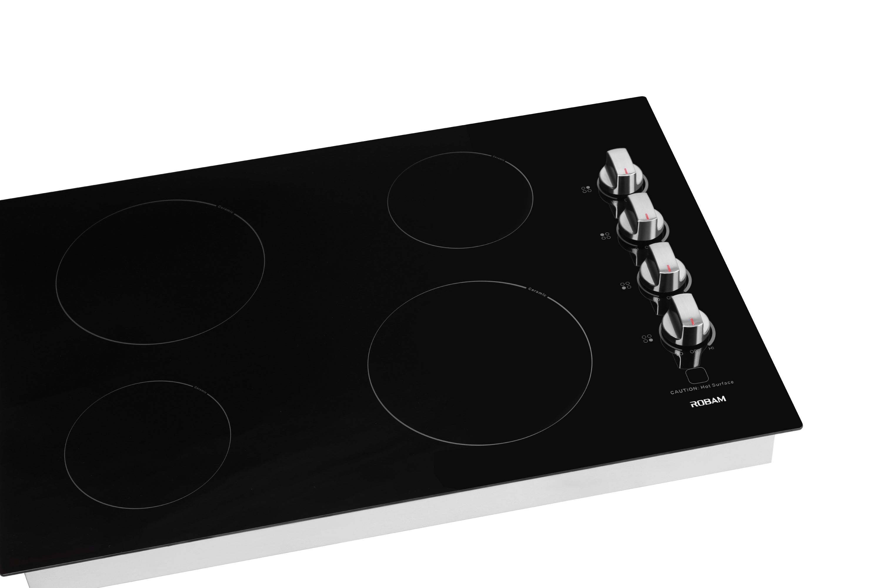 ROBAM 30-Inch Electric Ceramic Glass Cooktop with 4 Burners - Fast Heating, Easy Cleaning for Modern Kitchens | Perfect for Home Cooking, Baking & Entertaining