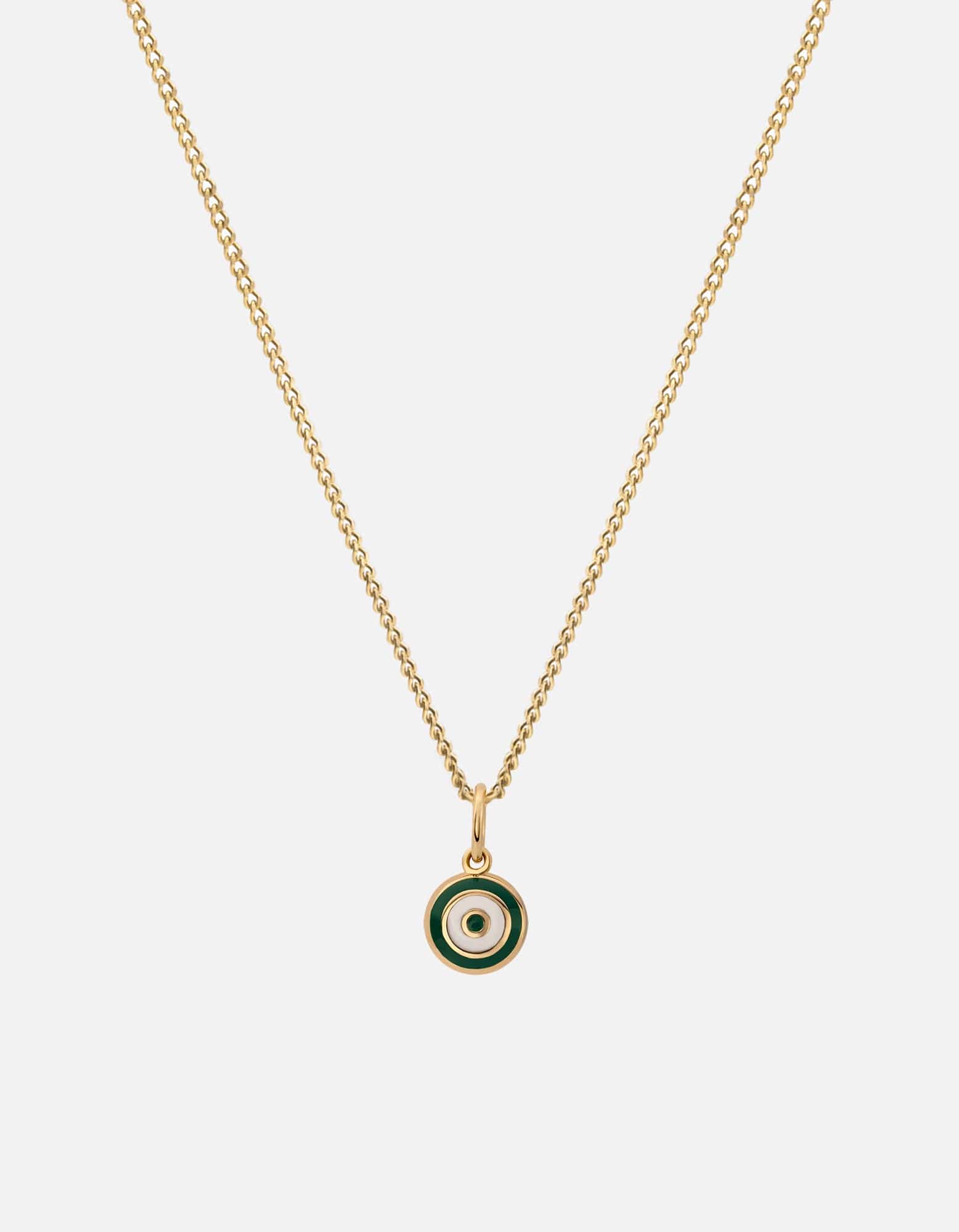 Elegant Ojos Necklace in Gold Vermeil with Green Accents - Perfect for Everyday Wear, Gifts & Special Occasions