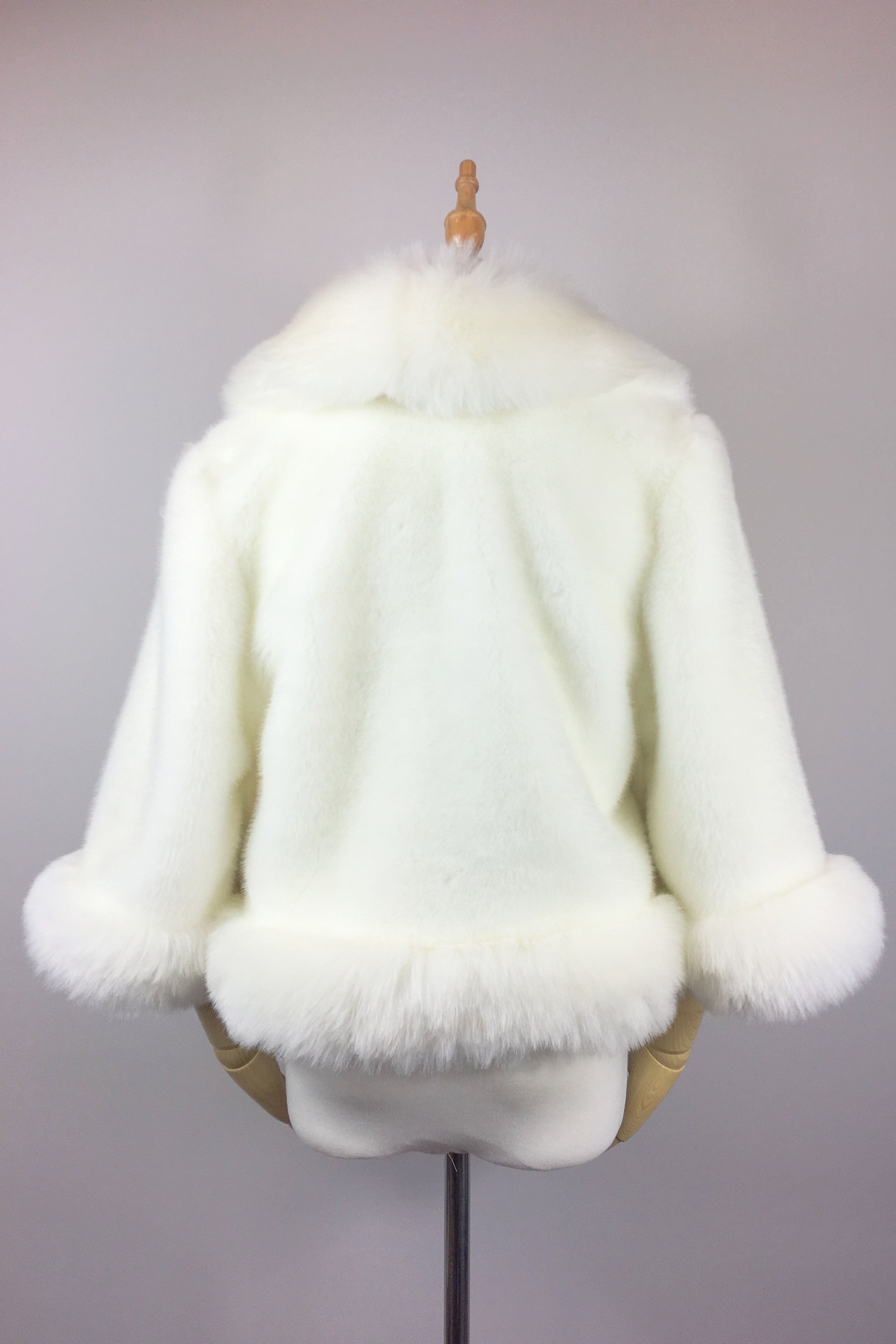 Chloe White Faux Fur Jacket for Women - Ivory Winter Coat with Hood | Warm Fashion Outerwear for Cold Weather, Parties & Holiday Events