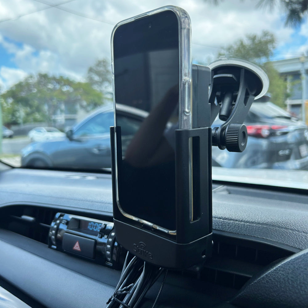 iPhone 15 Pro Max Car Phone Holder with Strike Case - Universal DIY Mount for Safe Driving | Perfect for Road Trips & Commuting