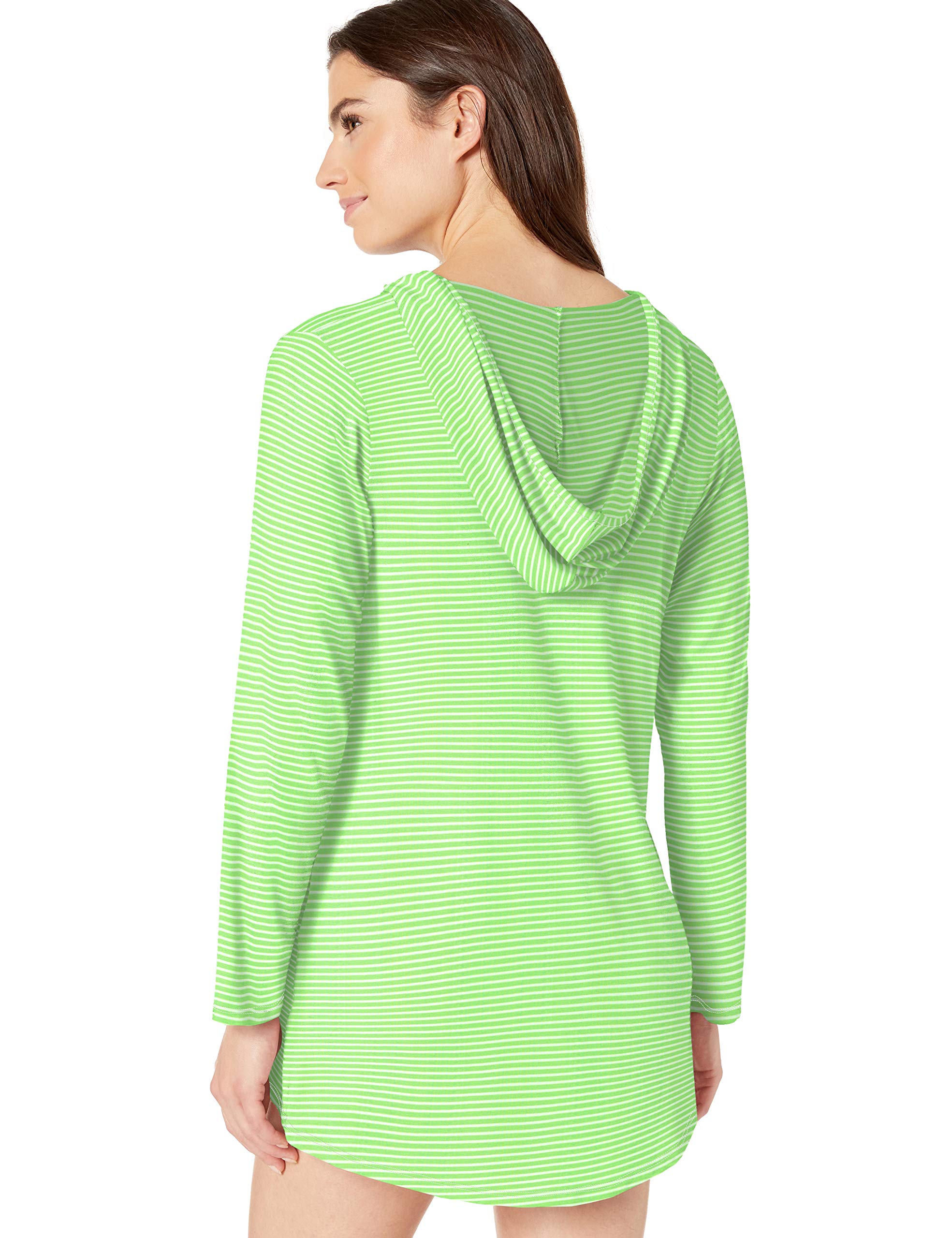 Stylish Women's Striped Hoodie Tunic Swimsuit Cover Up - Perfect for Beach, Poolside & Summer Vacation Outfits