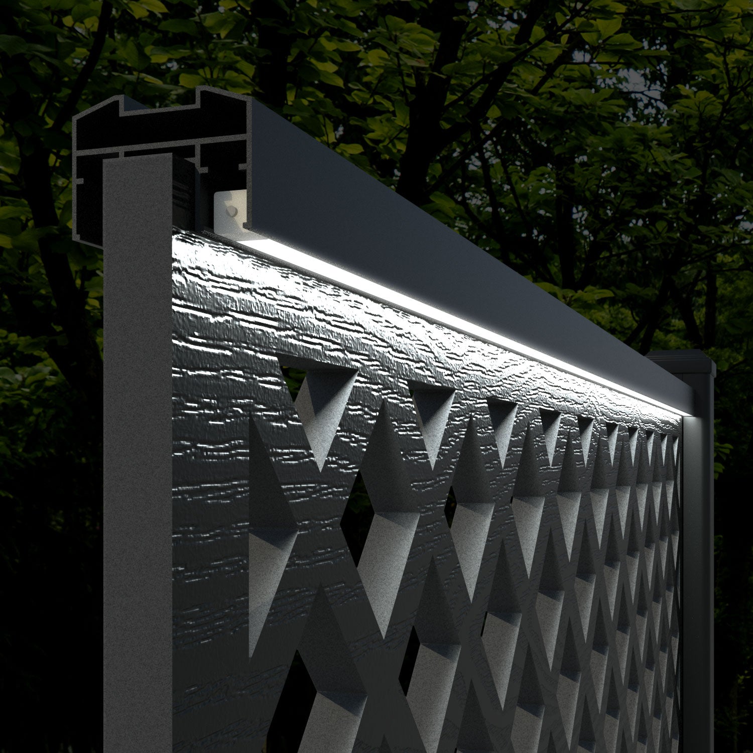 Classic Black Hive Fence Panel with Aluminum Posts - Durable Garden Fencing for Privacy & Decoration | Perfect for Backyard, Patio, and Poolside Use