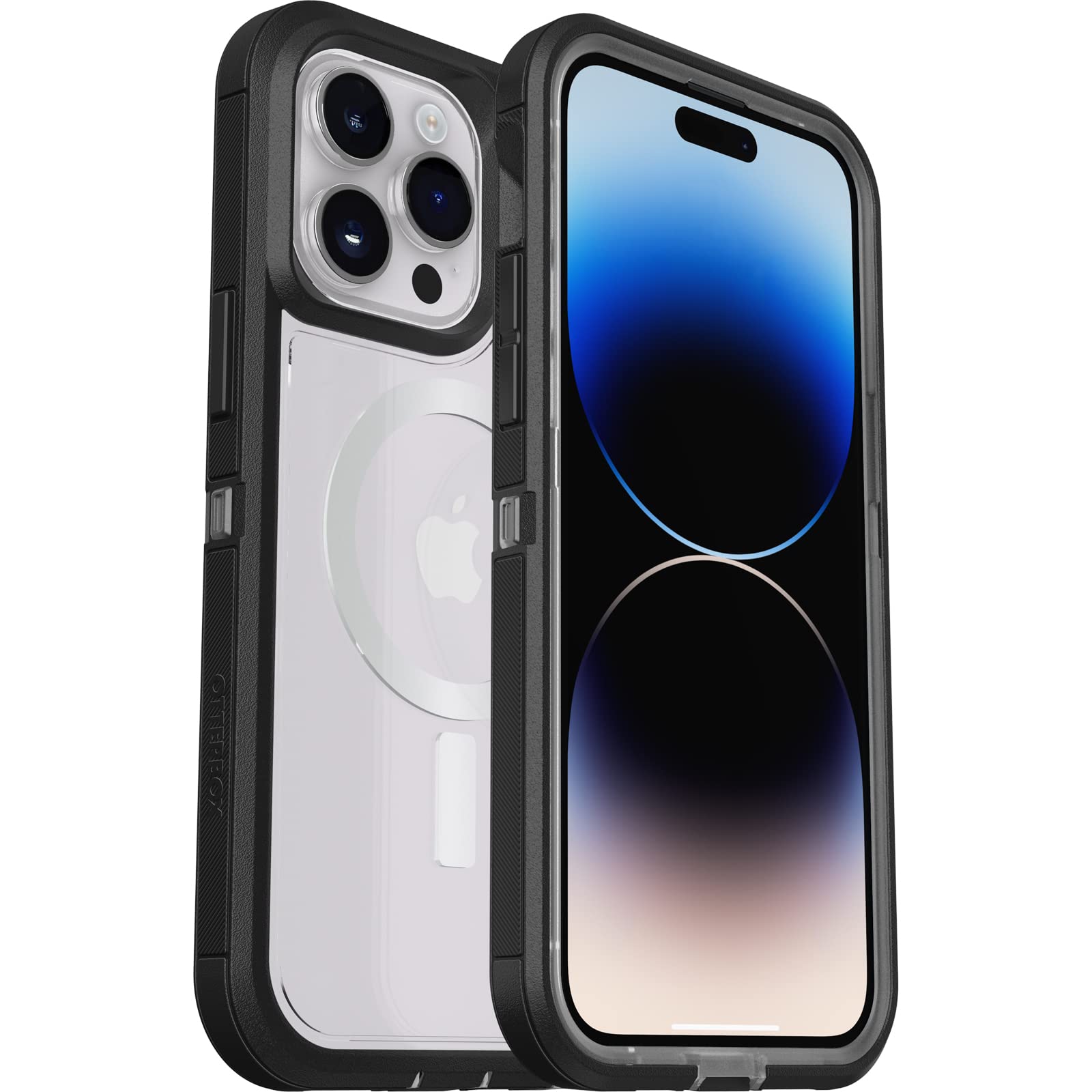 OtterBox Defender XT Case for iPhone 14 Pro Max with MagSafe - Shockproof, Drop Proof & Ultra-Rugged Protective Cover | Military Standard Certified (5x Tested) | Clear/Black Design | Perfect for Outdoor Adventures, Construction Work & Extreme Sports