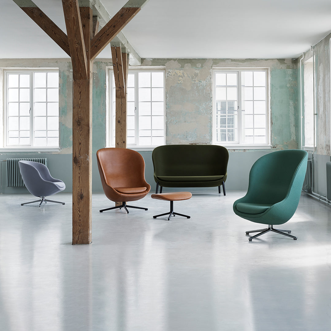 Modern Hyg Lounge Chair with Low Swivel Base - Perfect for Living Room, Bedroom & Office Relaxation