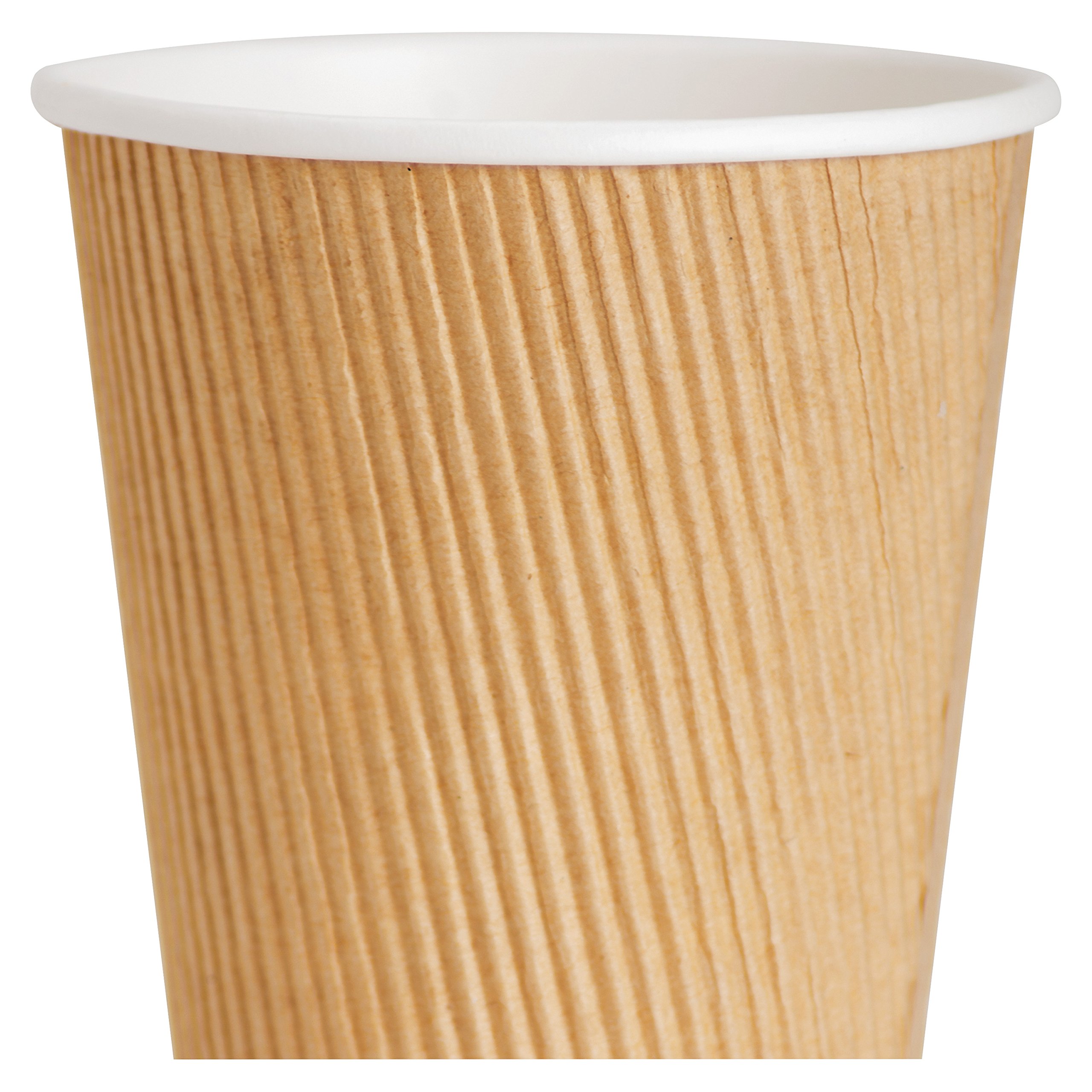 Genuine Joe Ripple Hot Cups - 12oz Insulated Paper Coffee Cups (50 Count) - Perfect for Coffee, Tea, Hot Chocolate - Ideal for Offices, Cafes & Home Use