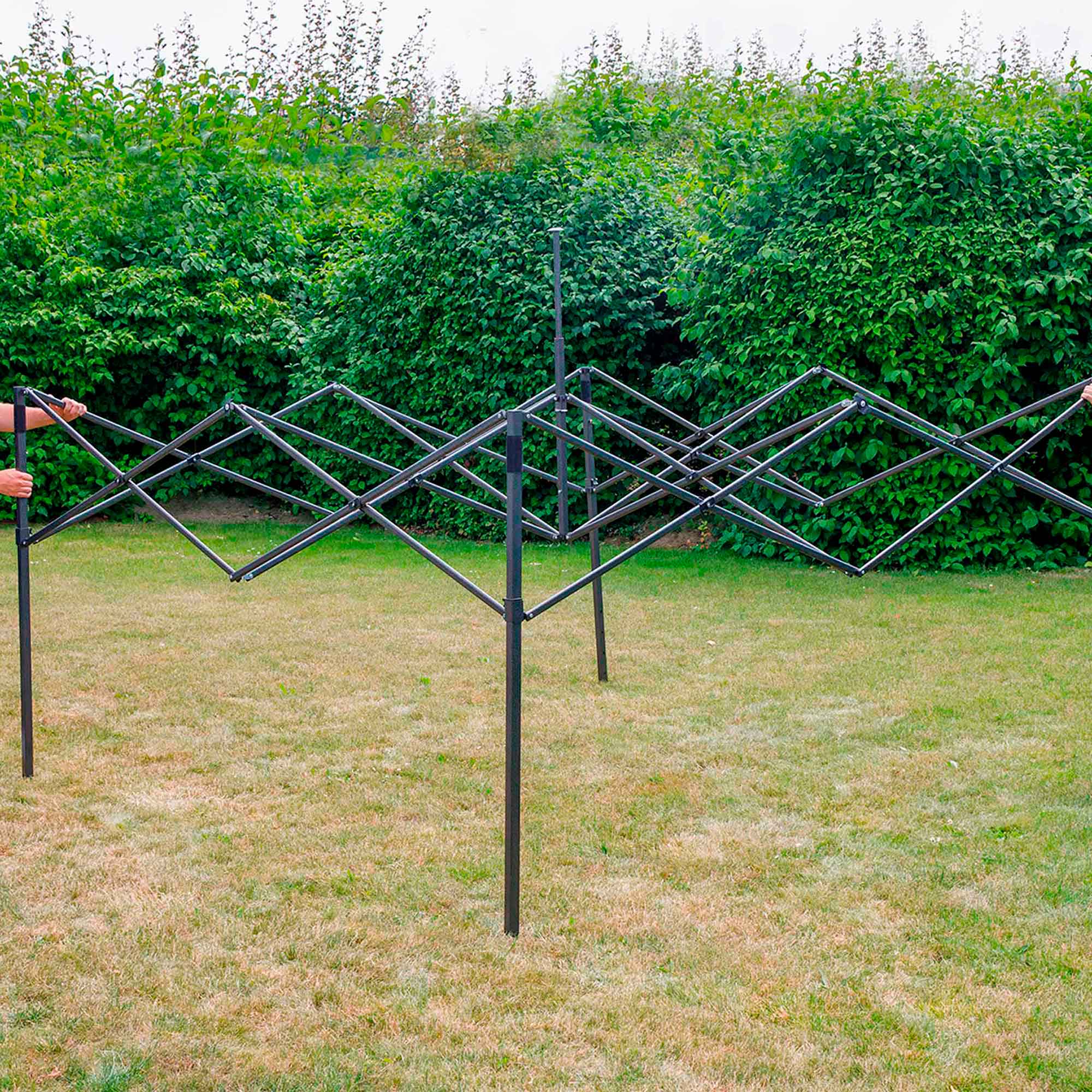 Premium 3x3m Pop Up Gazebo with Water Resistant Canopy - Includes Carry Bag, Stakes & Weight Bags (Grey, DG133) - Perfect for Backyard BBQs, Camping Trips & Outdoor Events
