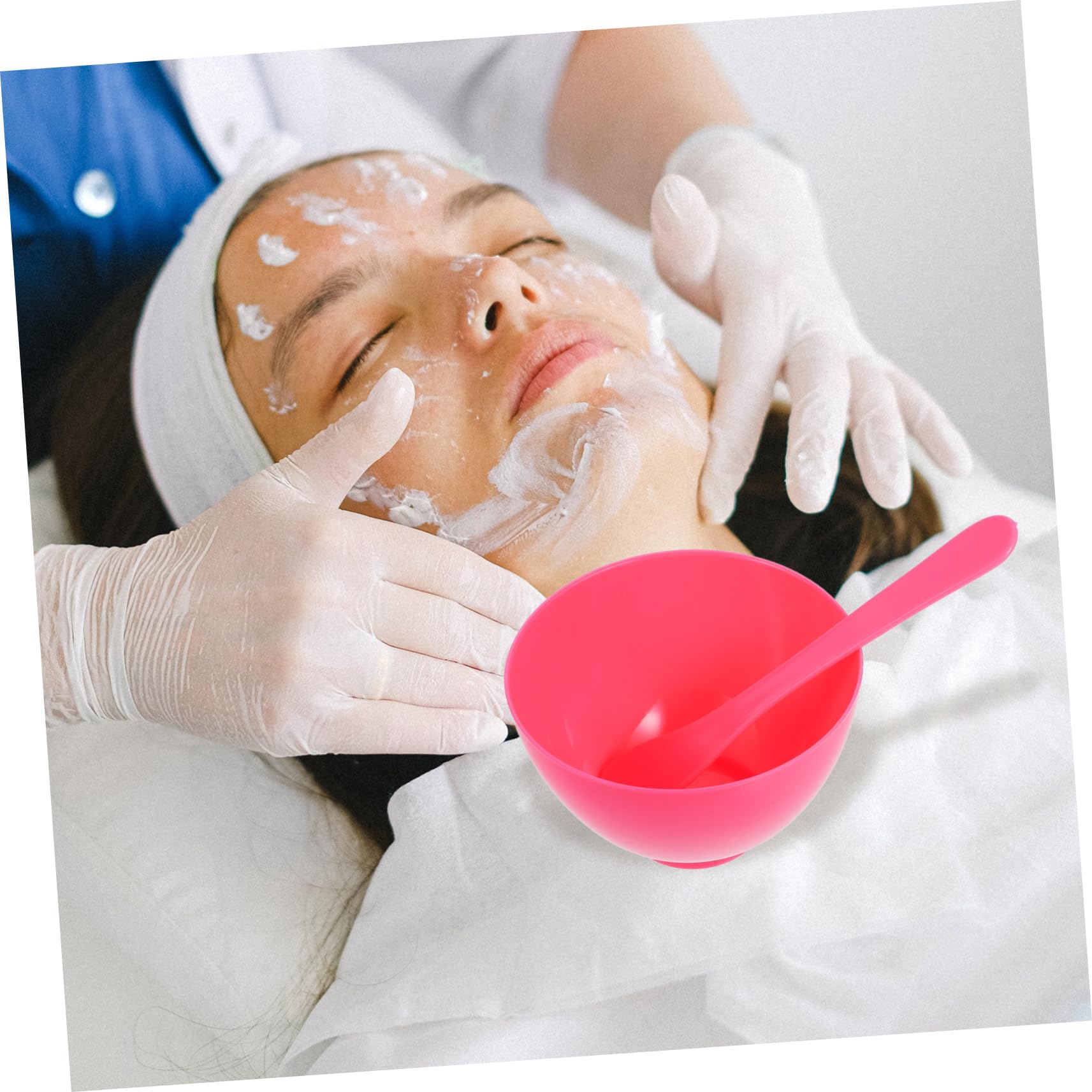 NOLITOY 5-Piece Mask Making Bowl Set - Lightweight Deep Mixing Bowl with Applicator for DIY Face Masks, Spa & Beauty Treatments | Portable for Travel & Home Use
