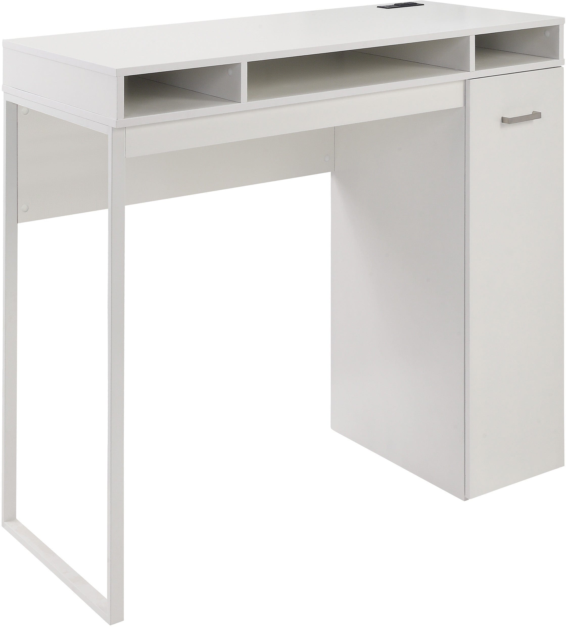 Office Star Ravel 47W Desk with Storage Drawer & Shelves [RV9848] - Perfect for Home Office, Study Room & Small Workspace Organization