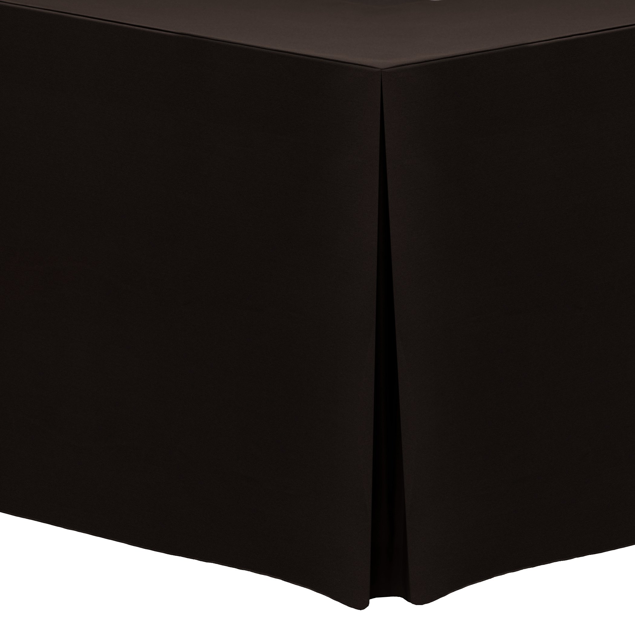 Premium 4 ft. Polyester Tablecloth for 24x48-Inch Rectangular Tables - Dark Brown Espresso - Wrinkle & Stain Resistant - Perfect for Dining, Parties, and Events