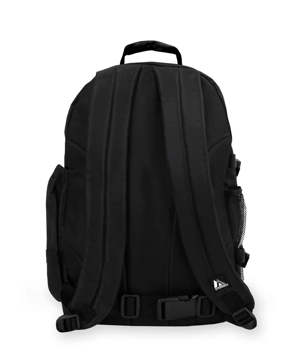 Everest Deluxe Oversize Travel Backpack - Large Black Durable Carry-On Backpack for Hiking, Camping & Airplane Travel