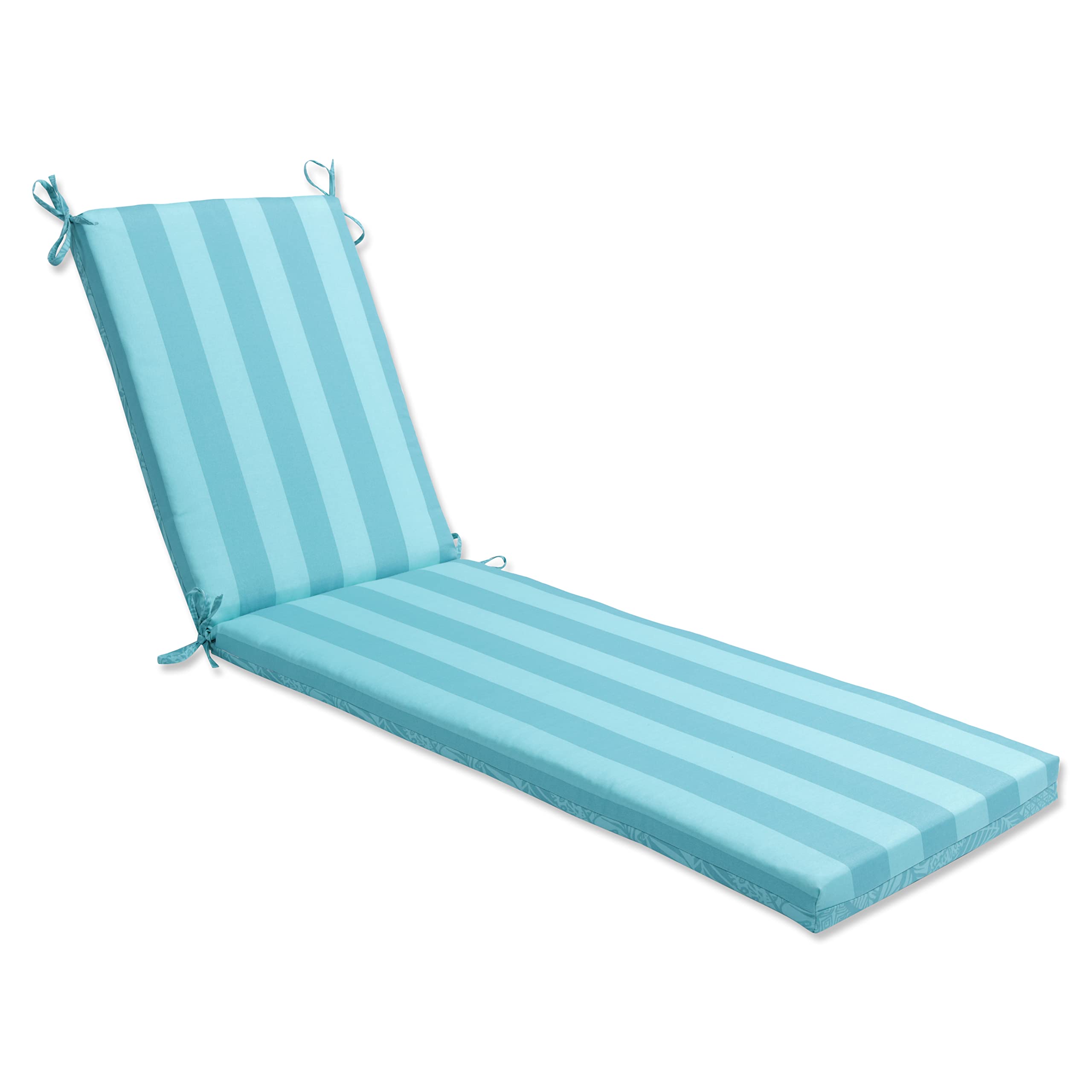 **Reversible Botanical Stripe Chaise Lounge Cushion - 80