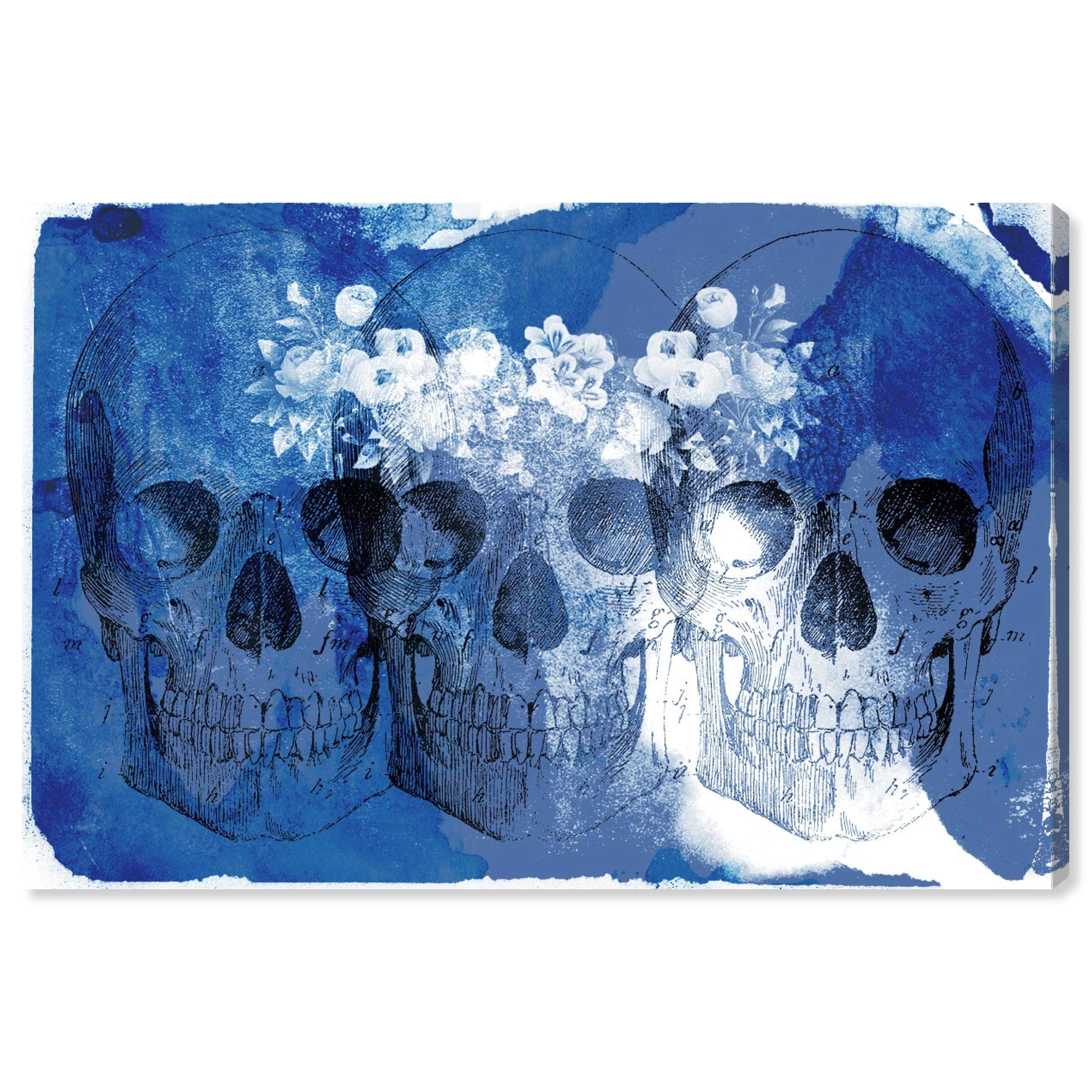 Oliver Gal Artist Co. Blossom Wall Art Canvas Print - 45x30 Inches Blue & White Modern Home Decor for Living Room, Bedroom & Office