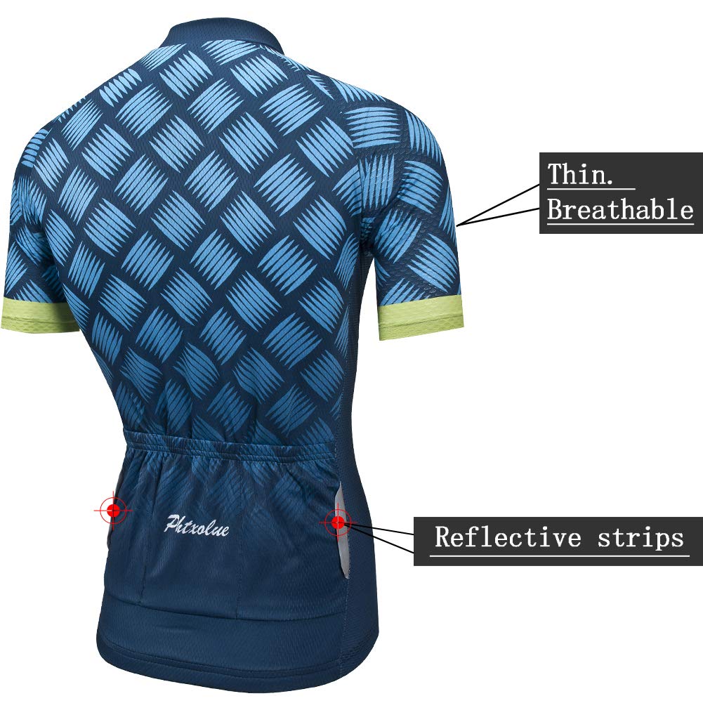 Premium Men's Cycling Jersey & Bib Shorts Set - Breathable, Moisture-Wicking Bicycle Outfit for Road & Mountain Biking | Comfortable Cycling Uniform for Training & Racing