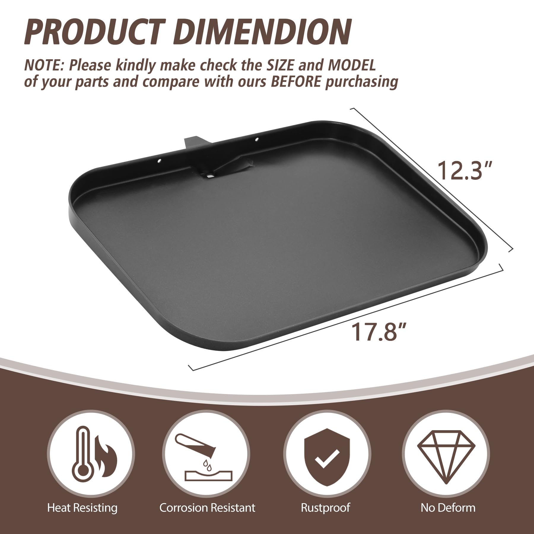 Heavy-Duty Non-Stick Griddle Pan for Ninja Woodfire Pro XL Grill OG800 OG900 Series - XSKGRIDLXL Grill Griddle Plate with Oil Hole | Perfect for Outdoor BBQ, Camping & Backyard Cooking Accessories