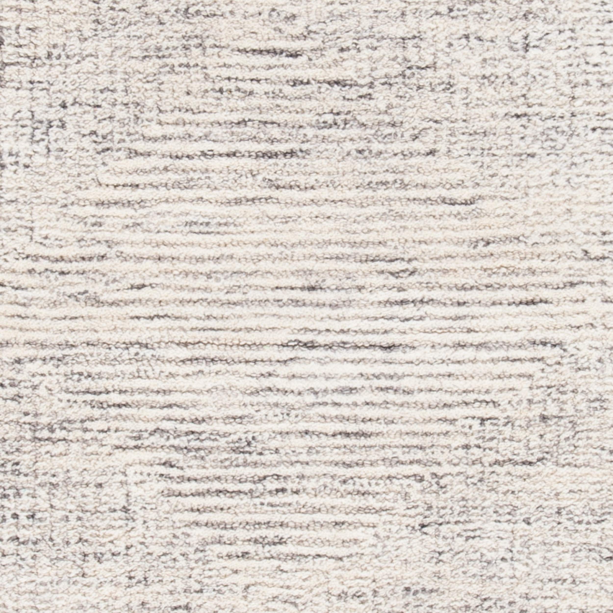 SAFAVIEH Abstract Collection 6' Round Ivory/Grey Handmade Wool Area Rug - Perfect for Living Room, Bedroom & Office Decor
