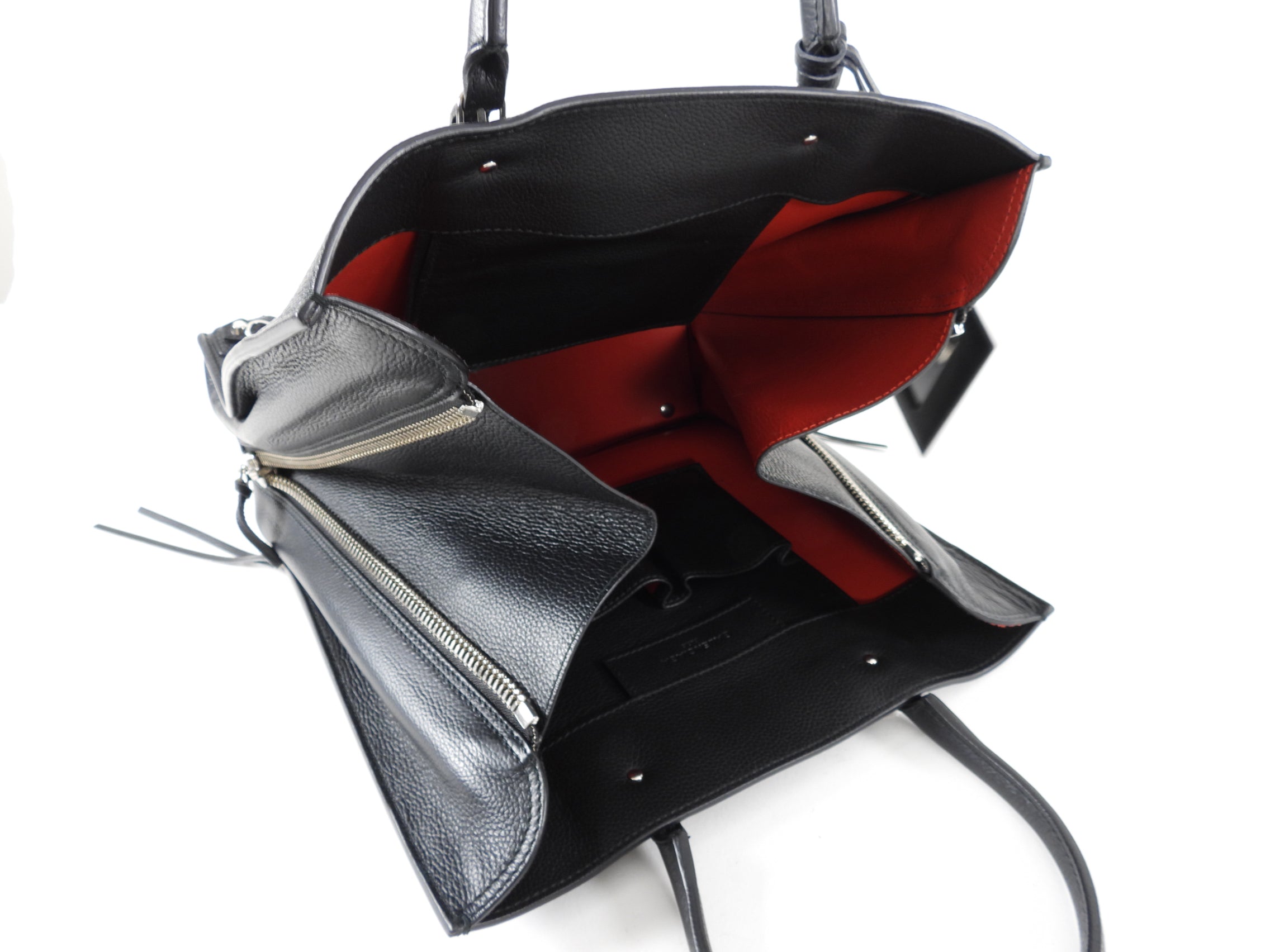 Balenciaga Black and Red Papier A5 Zip Around Tote Bag - Stylish Designer Handbag for Women, Perfect for Work, Travel & Everyday Use