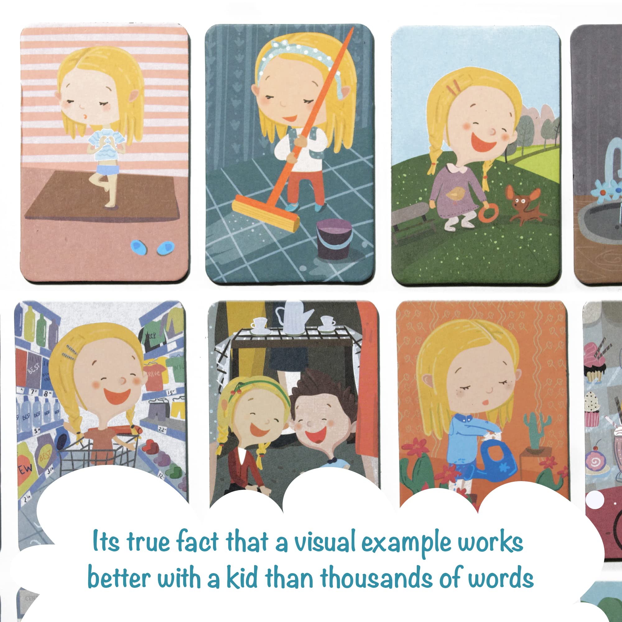 OKID Magnetic Picture Cards for Kids - Visual Schedule for Daily Routines & Toddler Activities, Autism & ADHD Communication Tools with Picture Exchange System - Perfect for Home, Classroom & Therapy Use