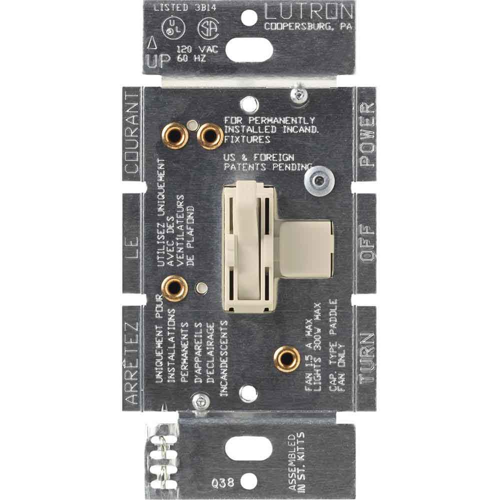 Ariadni 3-Speed Fan Control and Dimmer Switch - Single Pole, Light Almond - Perfect for Bedroom, Living Room & Office Lighting Control