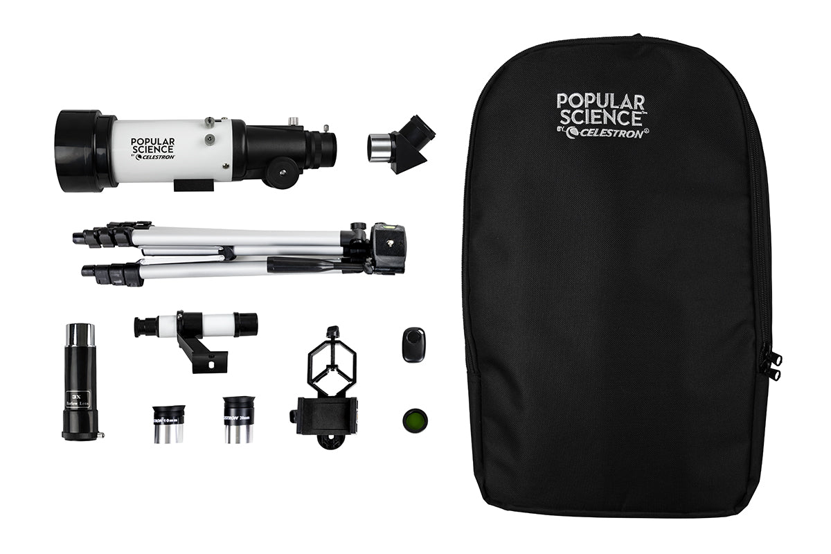 Celestron Travel Scope 70 Portable Telescope with Smartphone Adapter & Bluetooth Remote - Compact Astronomy Kit for Stargazing, Bird Watching, and Travel Adventures