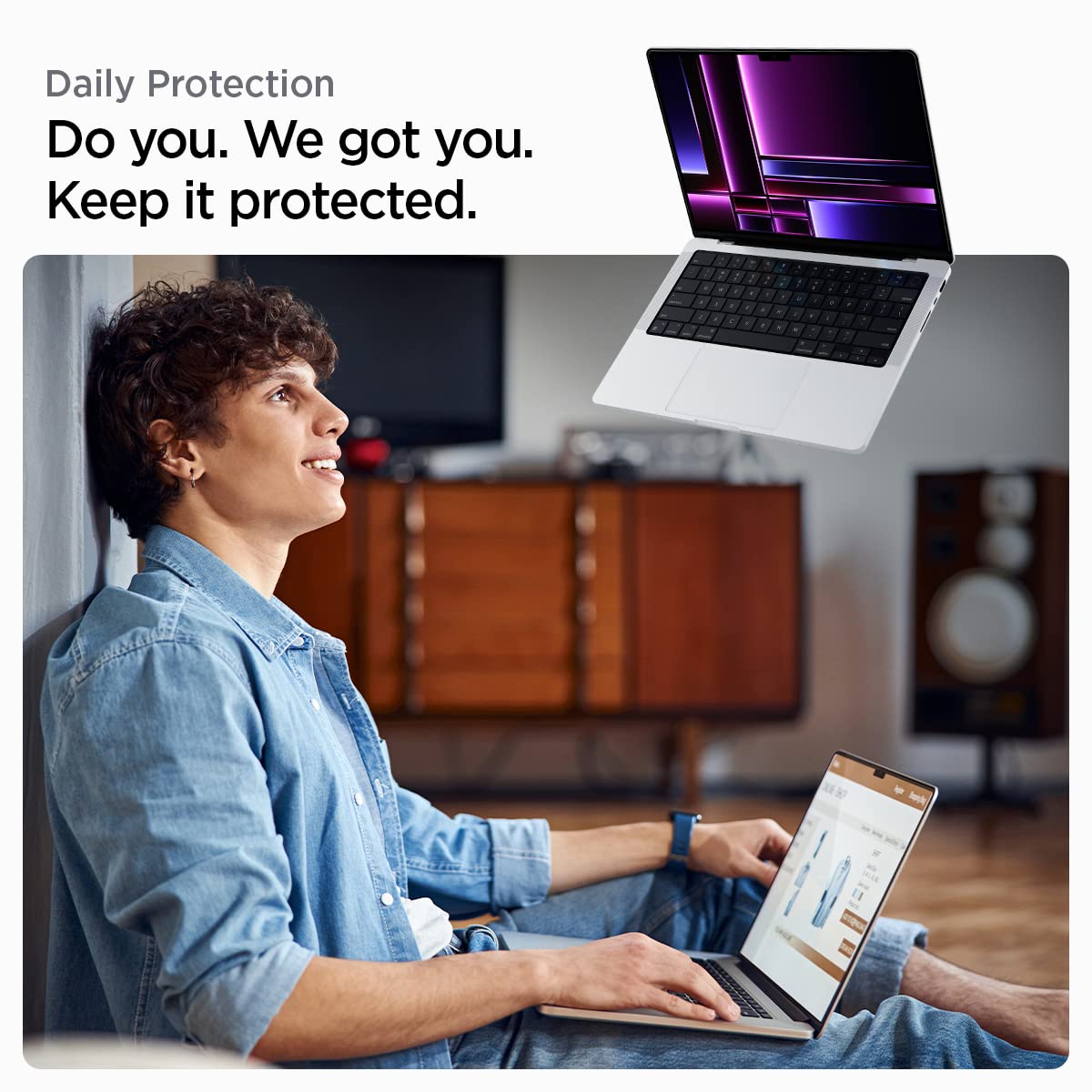 Spigen GlasTR Slim Tempered Glass Screen Protector for MacBook Pro 16 inch (M4 Pro/M4 Pro Max/M3/M2/M1 Series) - Anti-Scratch, Bubble-Free, HD Clarity for Work & Entertainment