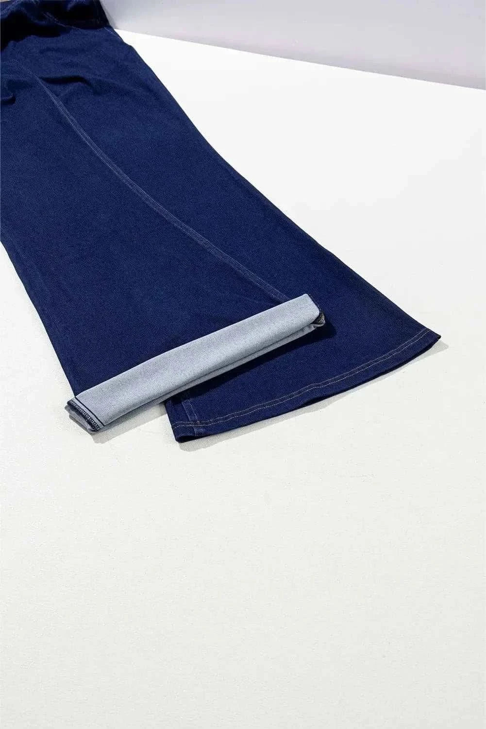 Asymmetric Waist Flare Jeans for Women - High Waisted Bootcut Denim Pants with Stretchy Comfort - Perfect for Casual Outfits, Date Nights & Boho Style