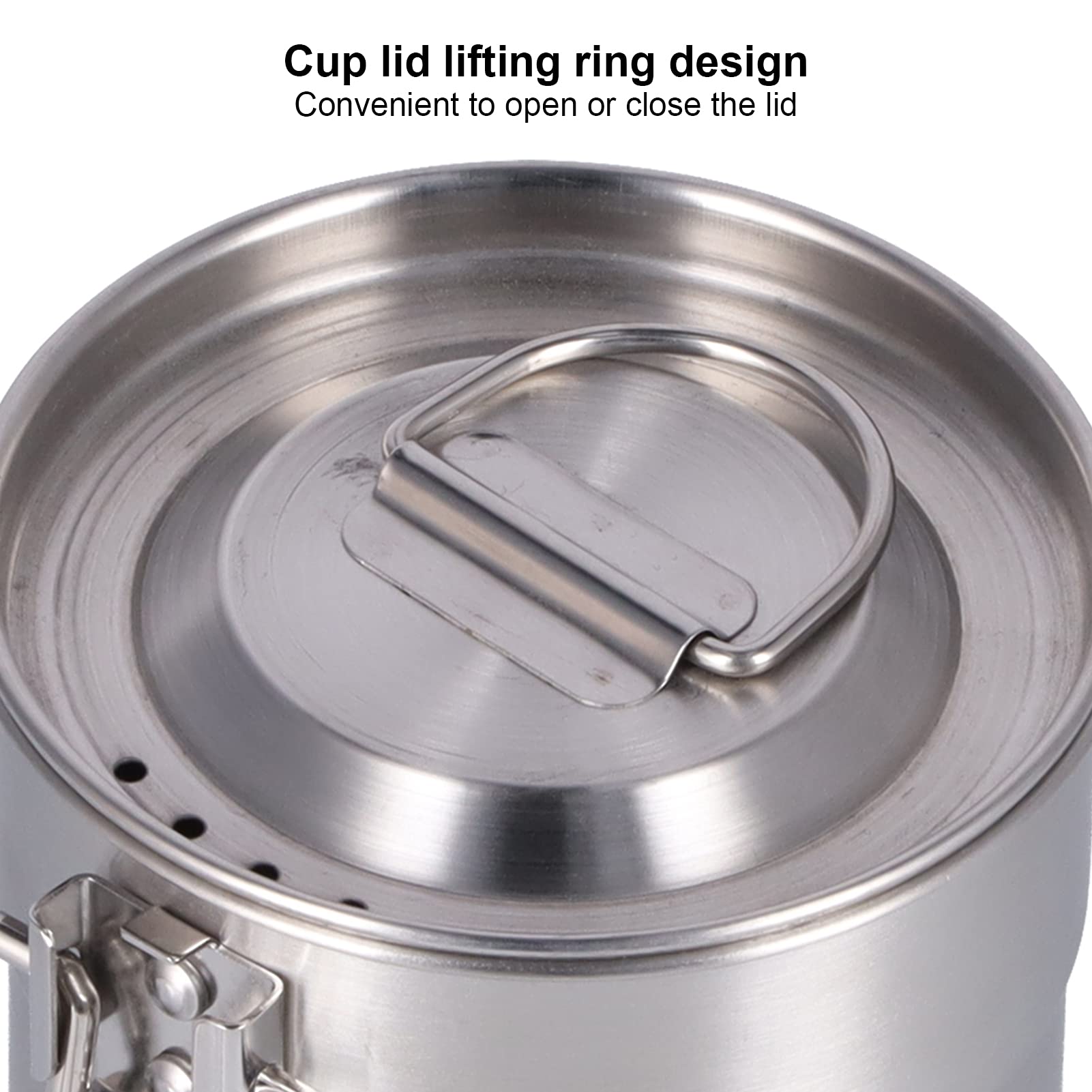 Portable Camping Coffee Pot - Lightweight Foldable Handle Outdoor Coffee Maker for Hiking, Backpacking & Travel | Perfect for Campfire Brewing and Outdoor Adventures